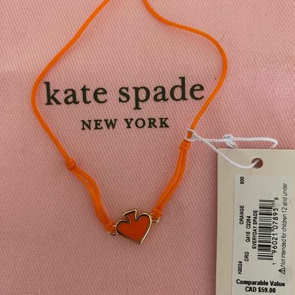 Kate Spade Orange Heart Charm Bracelet - Picture 1 of 4